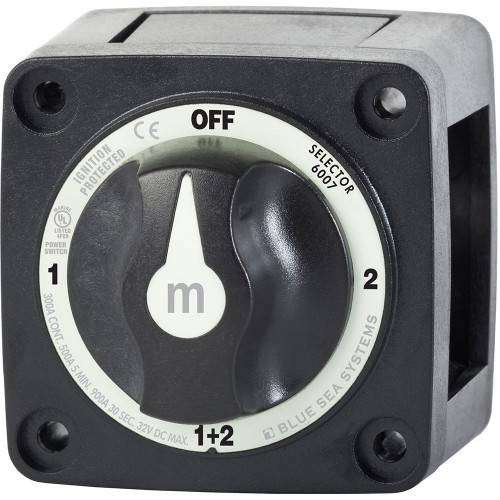 Blue Sea 6007200 Battery Switch Mini - 4 Position - Black 6007200