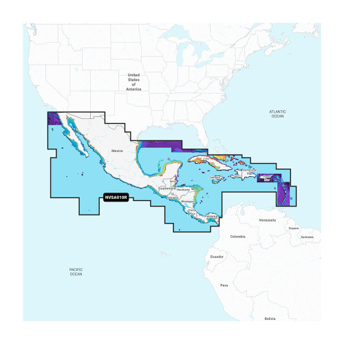 Garmin Navionics Vision+&trade; NVSA010R Central America &amp; Caribbean 010-C1451-00
