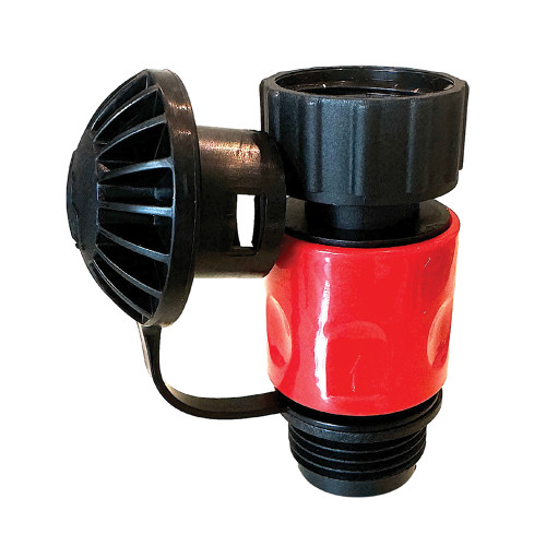 Flush-M Suzuki Motors Flush Quick Release Port w/90&deg; Elbow - Black FS-BLK