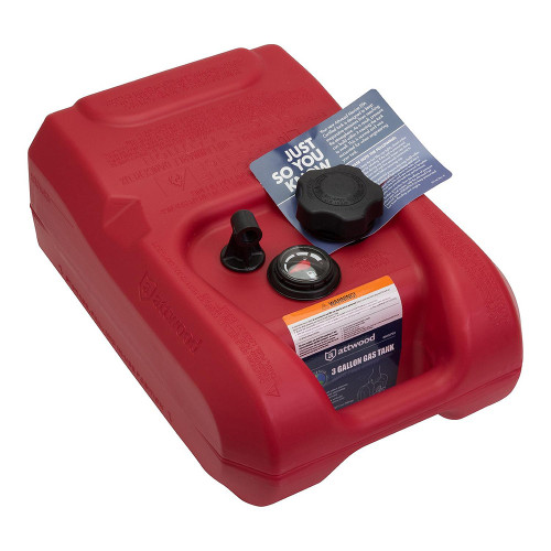 Attwood Portable Fuel Tank - 3 Gallon w/Gauge 8803LPG2