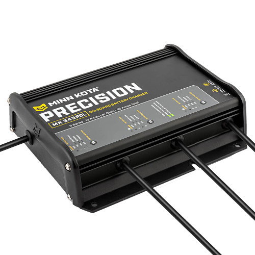 Minn Kota On-Board Precision Charger MK-345 PCL 3 Bank x 15 AMP Lithium Optimized Charger 1833452