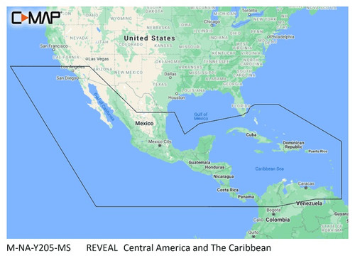 C-MAP Reveal Coastal Central America Caribbean M-NA-Y205-MS
