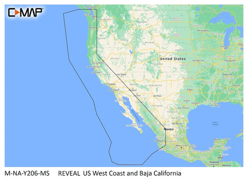 C-MAP Reveal Coastal US West Coast and Baja M-NA-Y206-MS