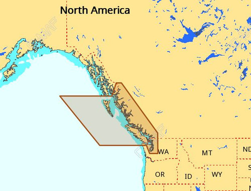 C-MAP NA-M025 Max Wide microSD Canada West Including Puget Sound M-NA-M025-MS