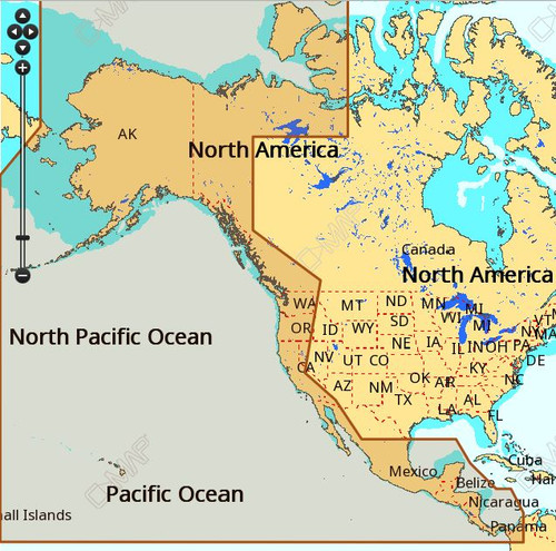 C-MAP NA-M035 Max MegaWide microSD Pacific Coast and Central America M-NA-M035-MS
