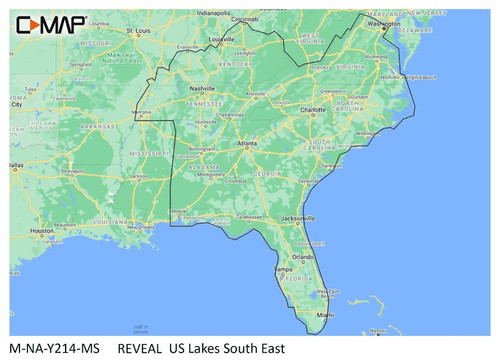 C-MAP Reveal Inland US Lakes South East M-NA-Y214-MS