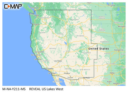C-MAP Reveal Inland US Lakes West M-NA-Y211-MS