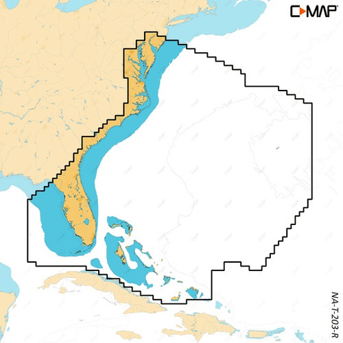 C-MAP Reveal X Coastal Chesapeake Bay to the Bahamas microSD M-NA-T-203-R-MS