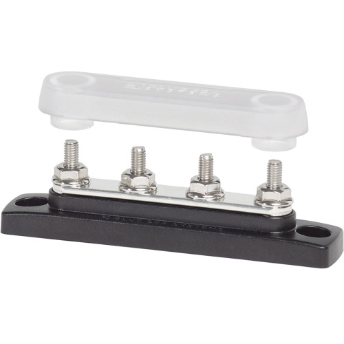 Blue Sea 2315 MiniBus 100 Ampere Common BusBar 4 x 10-32 Stud Terminal with Cover 2315