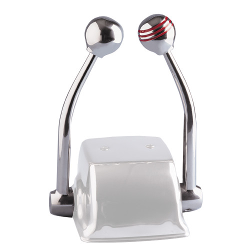 Schmitt Marine Standard Control Arm Set w/Red Throttle Knob &amp; Plain Shift Knob - Includes Arms &amp; Knobs Only 50050