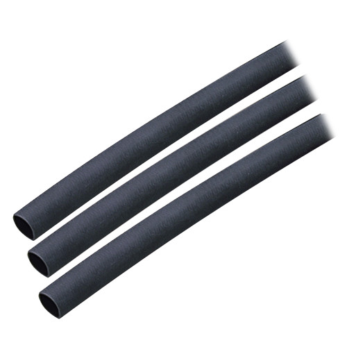 Ancor Adhesive Lined Heat Shrink Tubing (ALT) - 1/4" x 3" - 3-Pack - Black 303103