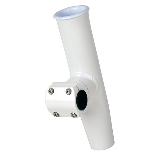 C.E. Smith Adjustable Mid Mount Rod Holder - 1.66" or 1-1/2" OD - White Powder Coat Aluminum with Sleeve &amp; Hex Key 53775