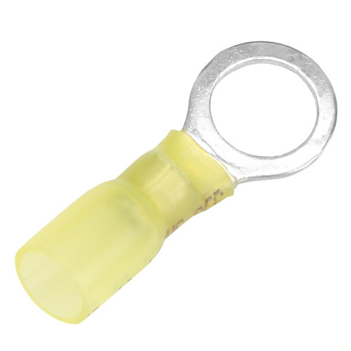 Pacer 12-10 AWG Heat Shrink Ring Terminal - 3/8" Stud Size - 100 Pack TE10-38R-100