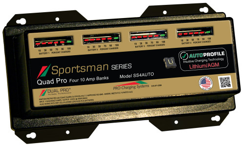 Dual Pro SS4AUTO Battery Charger, Auto Profile 4 Bank 40 Amps SS4AUTO