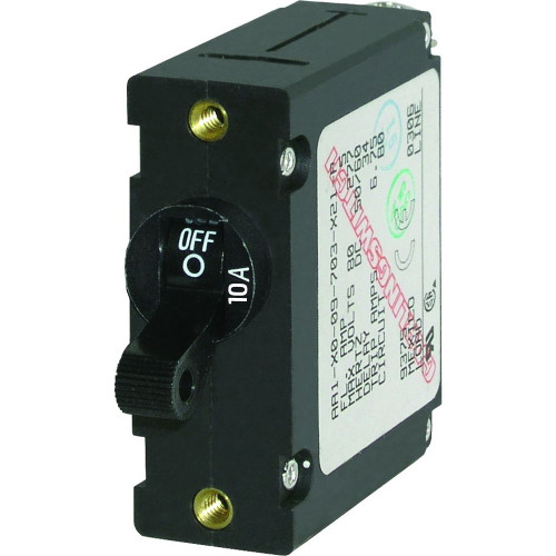 Blue Sea 7204 AC / DC Single Pole Magnetic World Circuit Breaker - 10 Amp 7204