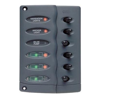 BEP CSP6-F 6 Way Switch Panel Water Proof With Fuse Holder CSP6-F