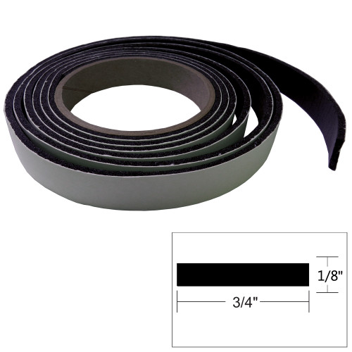 TACO Hatch Tape 8'L x &#8539;"H x &#190;"W - Black V30-0744B8-2