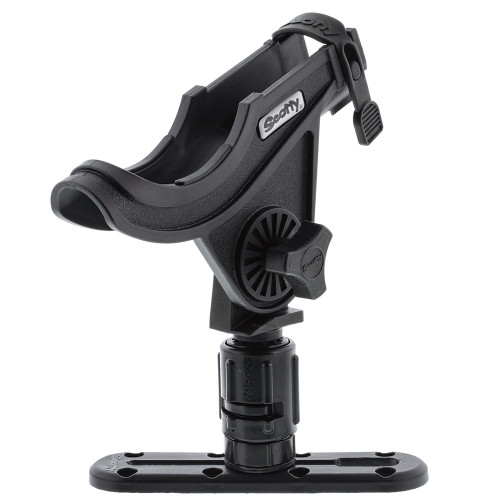 Scotty 282 Baitcaster Rod HolderTrack Combo w/Gearhead & 4" Track 0282-BK
