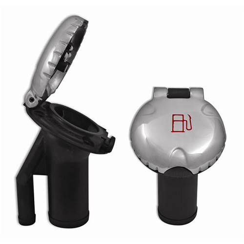 Attwood Deck Fill f/Pressure Relief Systems - Angled Body &amp; Scalloped Stainless Steel Cap 99DFPVAS1S