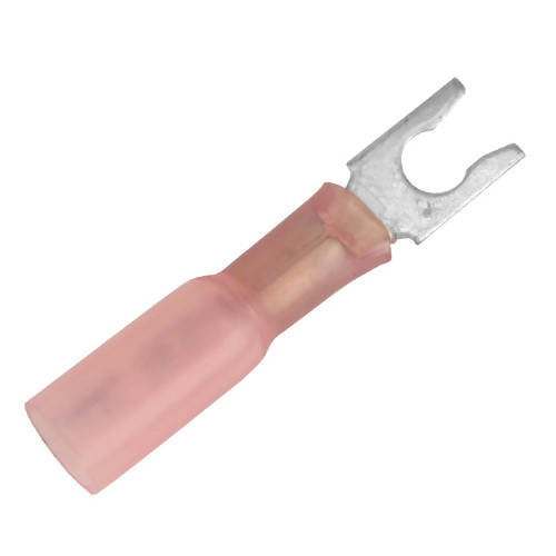 Pacer 22-18 AWG Heat Shrink Spade Terminal - #8 Stud Size - 25 Pack TE18-8SLF-25