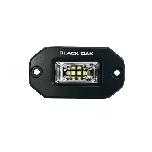 Black Oak 2" Marine Flush Mount Spreader Light - Black Housing - Pro Series 3.0 2FSLB-S