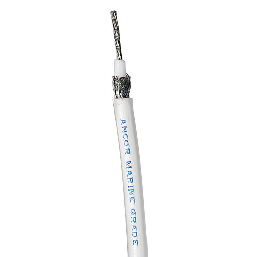 Ancor RG 8X White Tinned Coaxial Cable - 250&#39; 151525