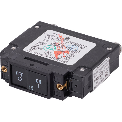 Blue Sea 7456 UL-489 Circuit Breaker - 15A Flat Rocker 7456
