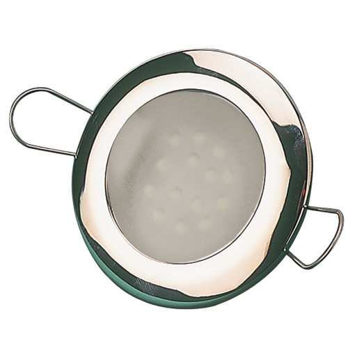 Sea-Dog LED Overhead Light 2-7/16" - Brushed Finish - 60 Lumens - Frosted Lens - Stamped 304 Stainless Steel 404332-3