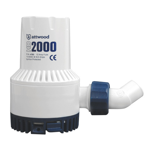 Attwood Heavy-Duty Bilge Pump 2000 Series - 12V - 2000 GPH 4760-4