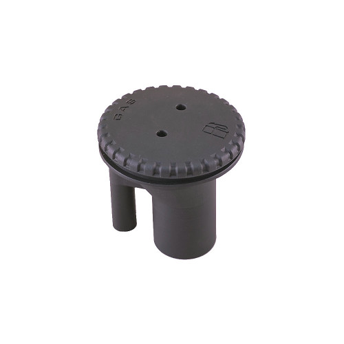 Perko 0543 Vented Fill f/1-1/2" Hose - Straight Neck - Gas - Black 0543DPGBLK