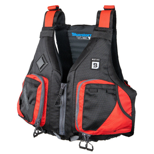 Bluestorm Motive Kayak Fishing Vest - Nitro Red - S/M BS-248-RDD-S/M