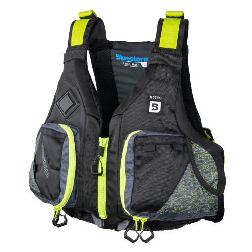 Bluestorm Motive Kayak Fishing Vest - Hi-Vis - S/M BS-248-HVS-S/M