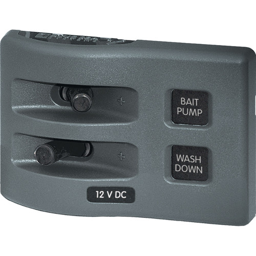 Blue Sea 4303 WeatherDeck&reg; 12V DC Waterproof Switch Panel - 2 Position 4303