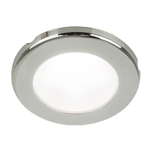 Hella Marine EuroLED 75 3" Round Screw Mount Down Light - White LED - Stainless Steel Rim - 24V 958110121