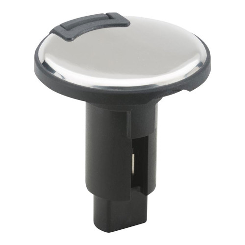 Attwood LightArmor Plug-In Base - 2 Pin - Stainless Steel - Round 910R2PSB-7
