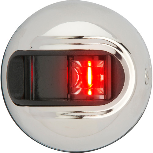 Attwood LightArmor Vertical Surface Mount Navigation Light - Port (red) - Stainless Steel - 2NM NV3012SSR-7