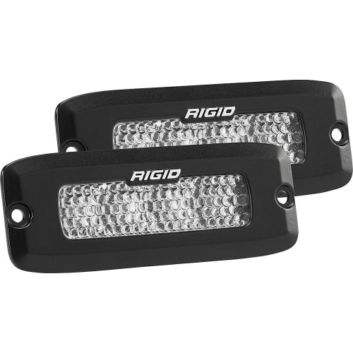 RIGID Industries SR-Q Series PRO Spot Diffused LED - Flush Mount - Pair - Black 925513BLK