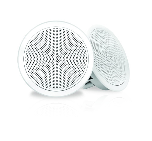 Fusion FM-F65RW 6"  White Round Flush Mount Speakers 010-02299-00