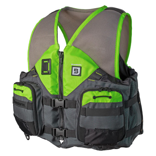 Bluestorm Sportsman Adult Mesh Fishing Life Jacket - Hi-Vis - S/M BS-105-HVS-S/M