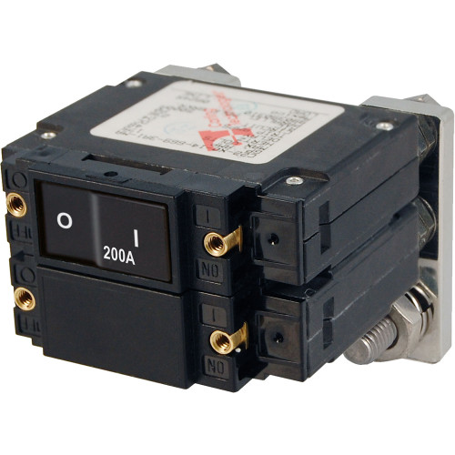Blue Sea 7476 C - Series Flat Circuit Breaker, Single and Double Pole  -  200 Amp 7476