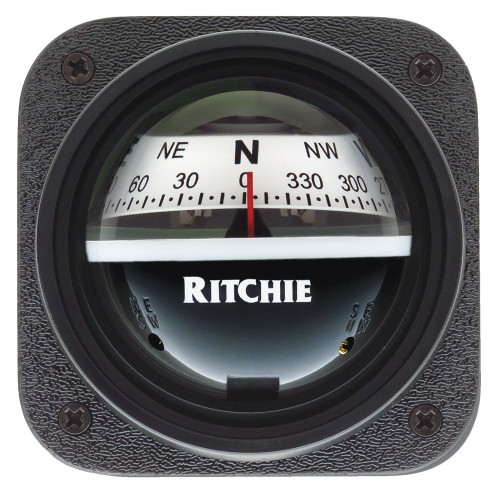 Ritchie V-537W Explorer Compass - Bulkhead Mount - White Dial V-537W