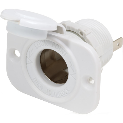Blue Sea 12V Dash Socket - White 1011200