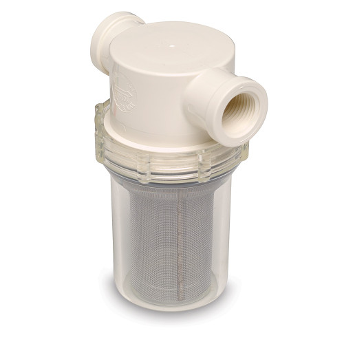 Shurflo by Pentair 1/2" Raw Water Strainer w/Bracket &amp; Fittings - 50 Mesh Screen 253-121-01