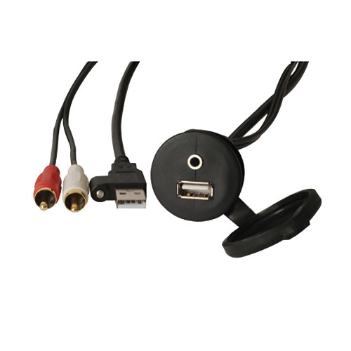 Fusion MS-CBUSB35 Panel Mount 3.5mm and USB Au-In Jack 010-12381-00