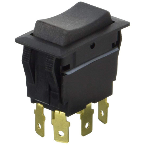Cole Hersee Sealed Rocker Switch Non-Illuminated DPDT On-Off-On 6 Blade 58027-07-BP