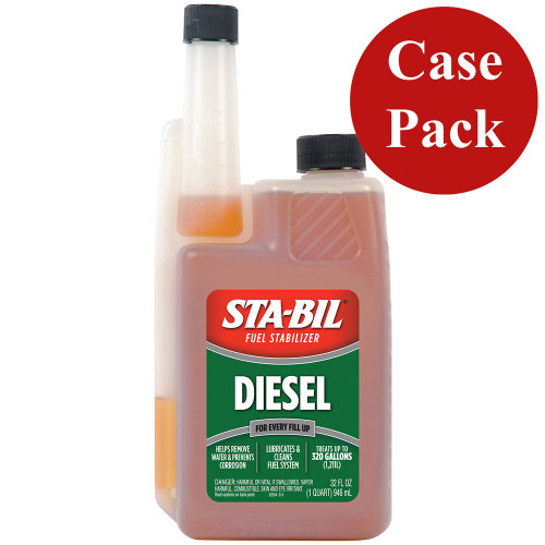STA-BIL Diesel Formula Fuel Stabilizer &amp; Performance Improver - 32oz *Case of 4* 22254CASE