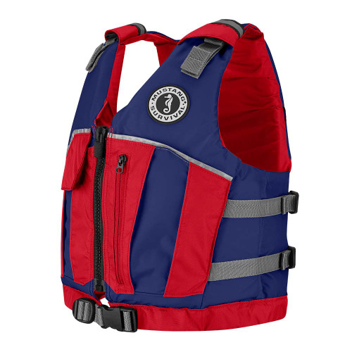 Mustang Youth Reflex Foam Vest - Navy Blue/Red MV7030-80-0-216
