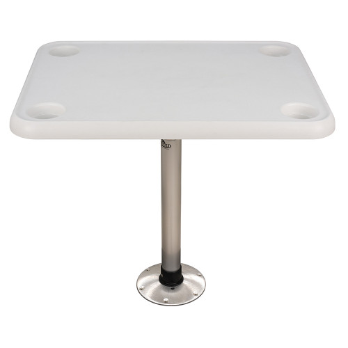 Springfield 16" x 28" Rectangle Table Package - White Thread-Lock 1690107
