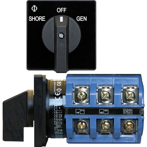 Blue Sea 9019 Switch, AC 240VAC 63A OFF +2 Positions 9019