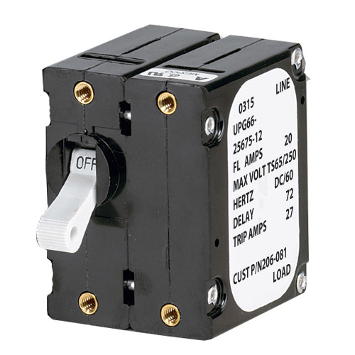 Paneltronics 'A' Frame Magnetic Circuit Breaker - 25 Amps - Double Pole 206-082S